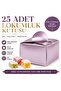 25 Pieces Gold Silver Turkish Delight Box |   Promise Engagement Wedding Mawlid Gift Cardboard Turkish Delight Box |   Premium Gold Silver - 3
