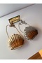 Women's Silver Sea Shell Model Evening Dress Clutch Handbag - 6