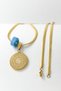 Gold Color 3.5 cm Line Engraved Ayetel Kürsi & Felak, Nas, İhlas 316L Stainless Steel 60 cm Italian Chain Necklace - 3