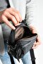 Men's Canvas Faux Leather Detailed Adjustable Strap Shoulder Bag - 4