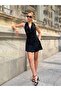 Stone Detailed Halter Neck Mini Dress - 3