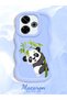 Redmi 13 4g Compatible Case Camera Protector Blue Silicone Couple Phone Case Panda Pattern - 2