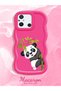 Redmi 12C Compatible Case Camera Protector Red Silicone Couple Phone Case Panda Pattern - 2