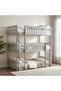 Derby Climber 90x200 Triple Bunk Bed | Modern Design Wooden Single Bed Frame Furniture