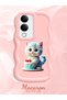 Vivo Y19S Gt 5g Compatible Case Camera Protector Pink Silicone Couple Phone Case Cat Pattern - 2