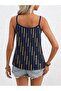 Women's Strappy Round Neck Patterned Viscose Blouse |   Lightweight and Stylish Summer Blouse - 4