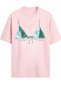 Women's Oversize T-Shirt Tara Beach Printed Pink – Crew Neck, Comfortable Fit, 100% Cotton - 4