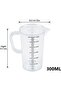 300ml PP Plastic Measuring Jug – BPA-Free White Graduated Beaker Cup Pitcher with Handle - 3