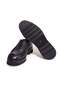 Black Color Lace-Up Genuine Leather Men's Shoes - 3