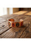 Gifted copper multi evil eye patterned wide adjustable clamp bracelet - 6