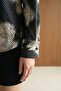 My Fashion Women's Abstract Patterned Velvet Woven Shirt - 6
