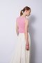 Lace-Detail Buttoned Knitwear Top Pink - 4