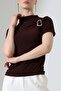 Women's Sandy Buckle Draped Blouse - 7