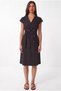 Women's Jacket Collar Belted Sleeveless Jacket Dress
