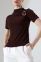Women's Sandy Buckle Draped Blouse - 4