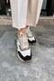 Leopard Detailed 100% Genuine Leather Sport Beige - 3