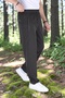Sports Sweatpants Summer Thin Parachute Fabric Elastic Waist (Black) - 2