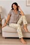 Women's Cotton Buttoned Short Sleeve Pajama Set - 5
