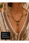 Bohemian Solara Grove Natural Stone and Wood Beaded Handmade Necklace