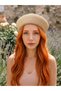 Women's Knitted Beret Summer Straw Beret Jute Look Handmade Stylish Daily Use Bohemian Style Hat French Beret