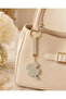 Silver Clover Charm Keychain Bag Accessory with Stones - 2