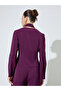 Purple Long Sleeve Blouse with Scarf Detail - 5