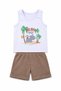 Holiday Print Baby Boy Tank Top Shorts Summer Set 3521 - 2