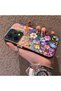 Oppo Reno 14 5g Compatible Silicone Edge Hard Back Case Couple Phone Case with Floral Pattern - 2