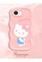 iPhone 16E Compatible Case Camera Protector Pink Silicone Couple Phone Case Kitty Pattern - 2