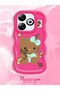 Infinix Hot 40I Compatible Case Camera Protector Red Silicone Couple Phone Case Kitty Pattern - 2
