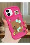 Samsung Galaxy A06 Compatible Case with Camera Protector Red Silicone Couple Phone Case Kitty Pattern