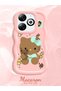 Infinix Smart 8 Pro Compatible Case Camera Protector Pink Silicone Couple Phone Case Kitty Pattern - 2