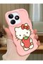Realme C53 Compatible Case Camera Protector Pink Silicone Couple Phone Case Kitty Pattern