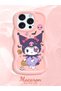 iPhone 16 Pro Max Compatible Case with Camera Protector Pink Silicone Couple Phone Case Cartoon Pattern - 2
