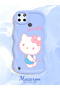 Realme C25Y Compatible Case Camera Protector Blue Silicone Couple Phone Case Kitty Pattern - 2