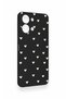 Vivo Y05 4g Compatible White Mini Heart Black Patterned Silicone Case - 3
