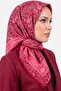 Women's Light Pink Authentic Shawl Patterned Flared Twill Scarf