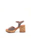 Mink Suede Women's Platform Heeled Sandals – Genuine Leather Lined Thick Heel Summer Shoes - 2