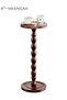 Solid Wood Coffee Table, Small Side Table for Small Spaces, Drink Table, Sturdy Wooden Base End Tables for Living Room, Bedroom, Corners, and Office, Dark Walnut, 9.4"W×23.8"H