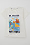 Boy's Short Sleeve T-Shirt Dinosaur Adventure 1.5-5 Years, Ecru - 3