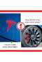Set of 8 Custom Cut Logo Stickers for Tesla Model Y Steering Wheel Front Rear Rims and Sensors - 8