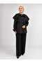 Women's Black Shirt Tunic with Epaulet Accessories - 2