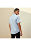 Men Slim Fit Collared Short Sleeve Shirt - 4