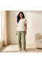 Pyjama Set Floral Print T-shirt & Trousers Viscose