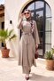 Tunic, Long Slit Pants, Pocketed Modal Suit - Mink