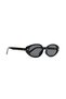 Naomi Women's Sunglasses Oval Capsule Shiny Black Gold Line Detail Modern Stylish Design - 6