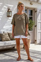 Mink Pool Collar Low Sleeve Skirt and Mesh Flower Appliqué on the Sleeve End Casual Woven Blouse 68 68 - 7
