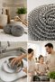 Stainless Steel Dish Scrubber Wire Set of 12 - Stainless Metal Sponge Tough Grease and Dirt Remover for Kitchen, Bathroom, and Grill 723354 - 6