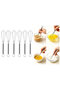 6Pcs Mini - 13 cm Metal Whisk