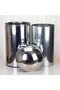 Bote de basura Cylindrical Trash Can w/Swing Lid and Inner Barrel Large Capacity Stainless Steel Garbage Can Outdoor Bin for Commercial Use Trash Container - 4